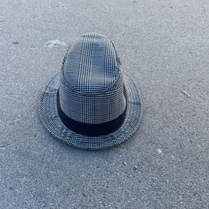 Black and white checkered fidora/new used/OS